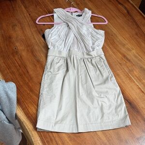 Armani exchange Elegant Cream/gold Sleeveless Dress